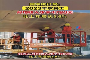 官方报告发布：2023年近3亿农民工月均收入4780元